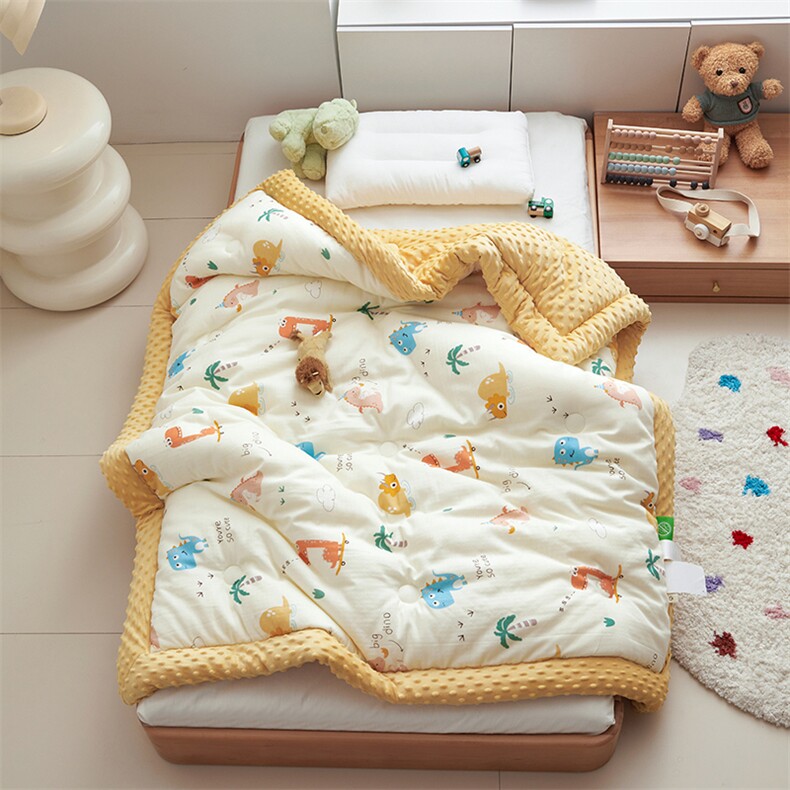 新款A类双层纱儿童豆豆被子被芯，被套/被芯，一起卖家纺