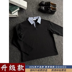 复古假两件拼接翻领卫衣男秋季潮牌宽松情侣休闲套头上衣网图，男装卫衣，星座302B-2