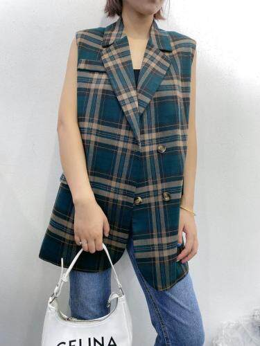 新款格子马甲，女装马夹，佐妍千黛