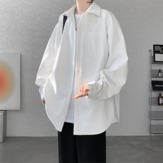8XL-M长袖衬衫男休闲牛津纺纯棉衬衣打底外套CS517P55控78，男装衬衫，电商D206-1