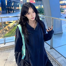 抖音得物高品质二开25秋冬美式重磅宽松纯色连帽贝壳刺绣卫衣W63，男装卫衣，电商A486