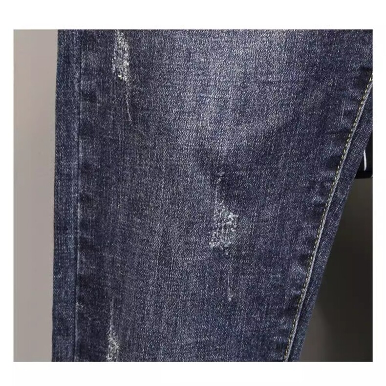 1506-1/KT10131/P51新款蓝色破洞牛仔裤男弹力宽松哈伦潮牌裤子,男装牛仔裤,星座1506-1