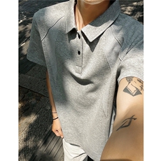 外景重磅POLO衫短袖翻领半袖上衣cleanfit正肩t恤衫H1093特P28，男装T恤，电商A341