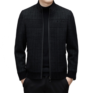DJ26703钱塘2020-3冬季厚款时尚休闲立领简约中年男士夹克P285图片