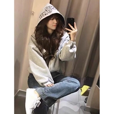 ins文艺简约时尚慵懒双面华棉卫衣新款潮流原宿日系百搭流行气质，男装卫衣，星座218-8