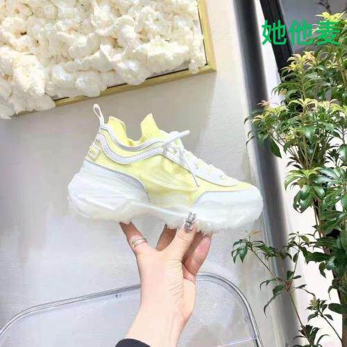 春季新款韩版潮流网红水晶底运动鞋透气老爹鞋，其它，她他麦