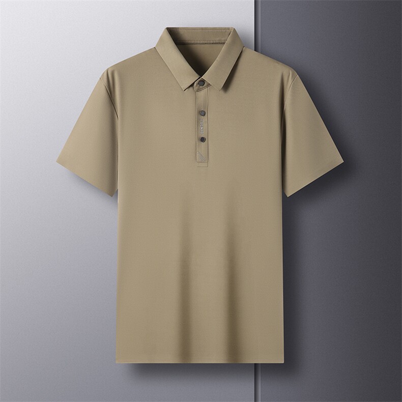 男士2023年夏季新款百搭翻领无痕T恤男短袖商务休闲体恤男装,男装T恤,电商B360