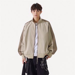 立领开衫夹克男2026新款拉链卫衣条纹运动休闲外套JK02567-P75图片