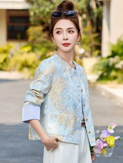 新中式重工刺绣薄款外套女2025春季新款漂亮超好看防晒衣开衫上衣，女装短外套，韩宇舍