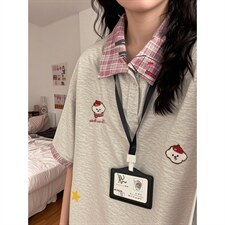 H1058-p35POLO领情侣体恤刺绣卡通短袖，男装T恤，星座617A-2