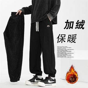 日系纯棉束脚裤男款秋冬新款美式宽松卫裤X1631特批39加绒特批49