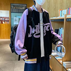 工装夹克男春秋潮流刺绣百搭嘻哈棒球服YK18P55，男装夹克，星座1116-2