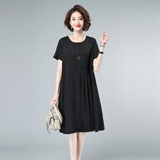 2021夏款新款拼接大码女装连衣裙238款，女装连衣裙，秋牧寒烟
