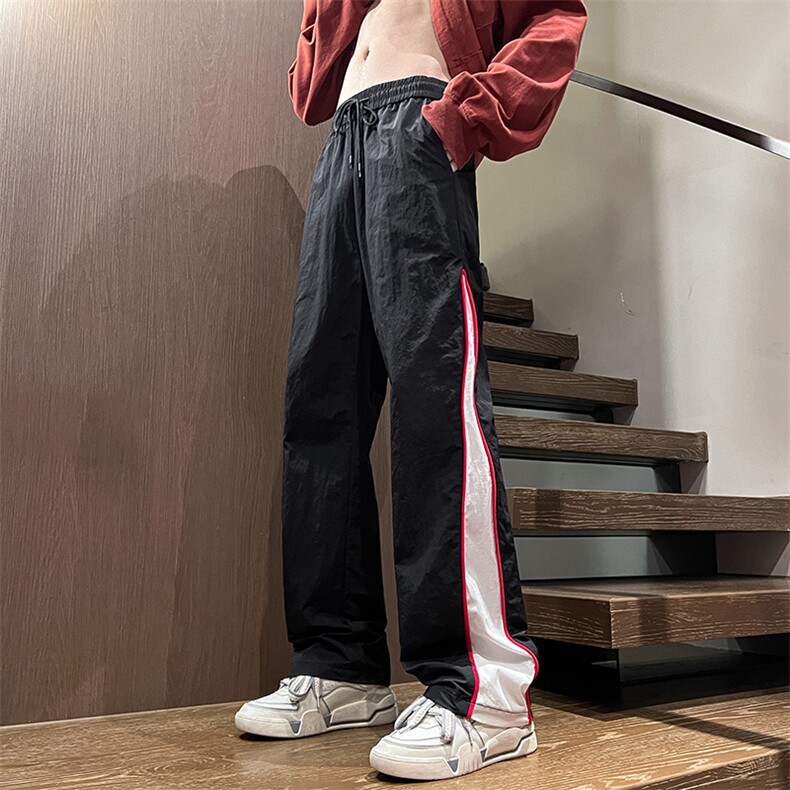 秋季美式insi高街hiphop拼接宽松运动长裤货号K2315P4568，女装休闲裤，电商A063