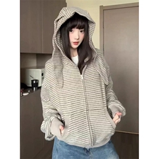 网图原版兔毛绒兔耳朵卫衣开衫外套W1593/特P80，女装短外套，电商B350