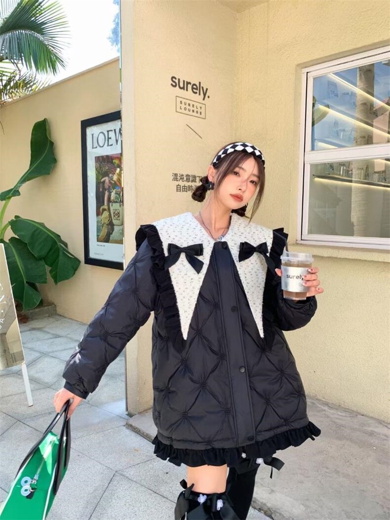 羽绒服，女装羽绒服，blue face