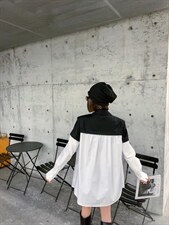 链条款西装衬衫拼接，女装西装，C&B