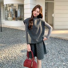 新款2026春季韩系波点三件套装6213-P170-K278，女装套装/套裙，2C057