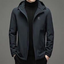 新款冬季时尚拆卸帽羽绒服男中年休闲外套中年爸爸装XXH2151-P240图片