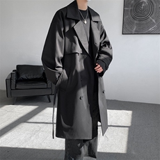 现货中长款大衣男2025新款春季外套高级感英伦风衣F02525-P98，男装风衣，星座308B-2