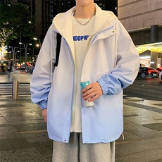 港风上衣渐变夹克宽松落肩拼色冲锋衣外套JK833P80，男装夹克，星座1204-3