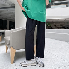港风模特腰带冰丝大码宽松潮男速干空调九分休闲裤KZ999P55控78，男装休闲裤，电商A089-1
