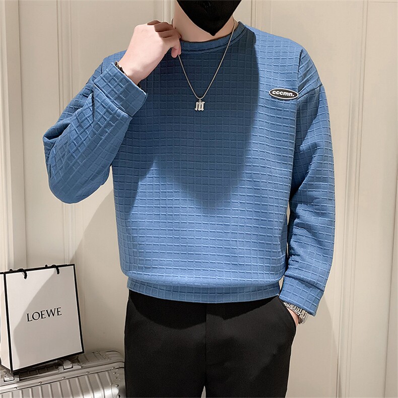 2025春季华夫格卫衣男潮流时尚休闲卫衣A9651-P45（控68）,男装卫衣,星座210-3