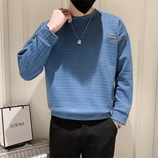 2025春季华夫格卫衣男潮流时尚休闲卫衣A9651-P45（控68），男装卫衣，星座210-3
