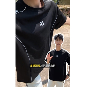 索罗娜短袖T恤夏季潮牌宽松设计感男士运动休闲上衣特P28