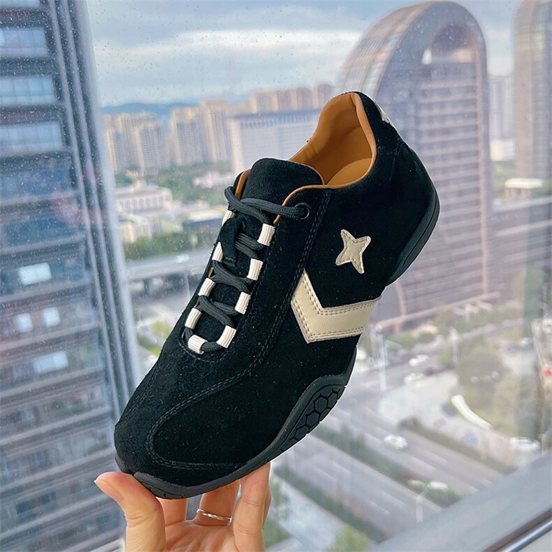 真皮复古阿甘鞋女2025春季新款休闲鞋厚底百搭运动鞋女，女鞋休闲鞋，电商A223