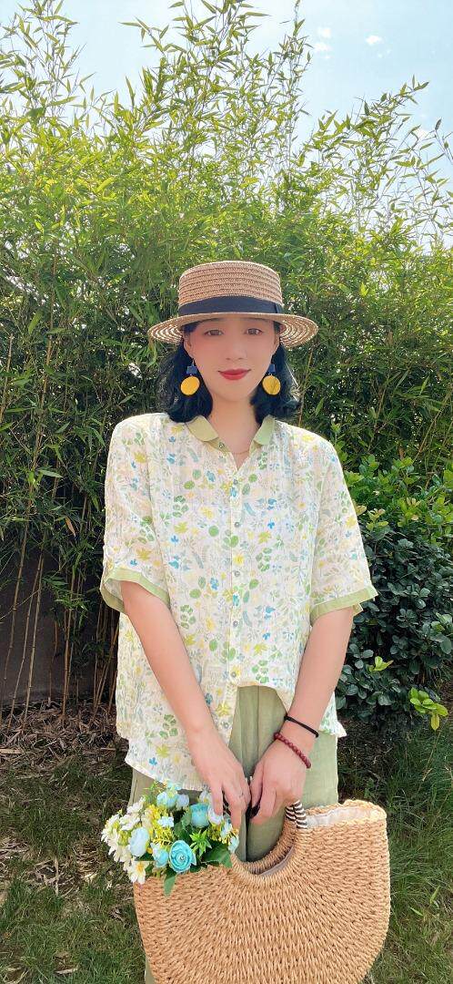 纯苎连衣裙小衫裤子裙子衬衣 时尚风 风淑女风休闲风，女装连衣裙，川哲