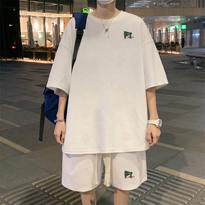 套装！华夫格套装短袖T恤短裤男 HTZ451-特p：38图片
