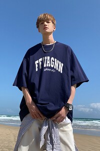 新款纯棉印花短袖t恤男夏季青少年初中高中学生帅气半袖TX526-P25图片