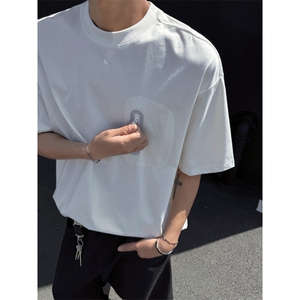抖音品质夏季新款潮流拉链设计宽松短袖T恤B315-ST005-特p35控68图片