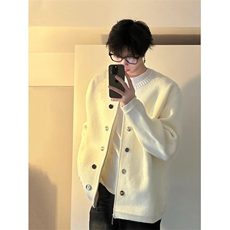 【有货】cleanfit白色毛衣男秋美式复古开衫针织衫MY282LL-特P55，男装针织衫/毛衣，星座1007（原301D）