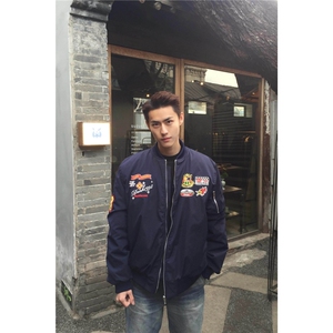 有货DJK8371-特批70美式复古徽章刺绣飞行员夹克男春图片