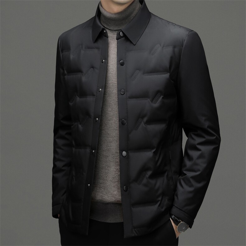 CH22050钱塘2020-2冬季新款商务休闲简约中年男士羽绒服P175,男装羽绒服,钱塘207-2