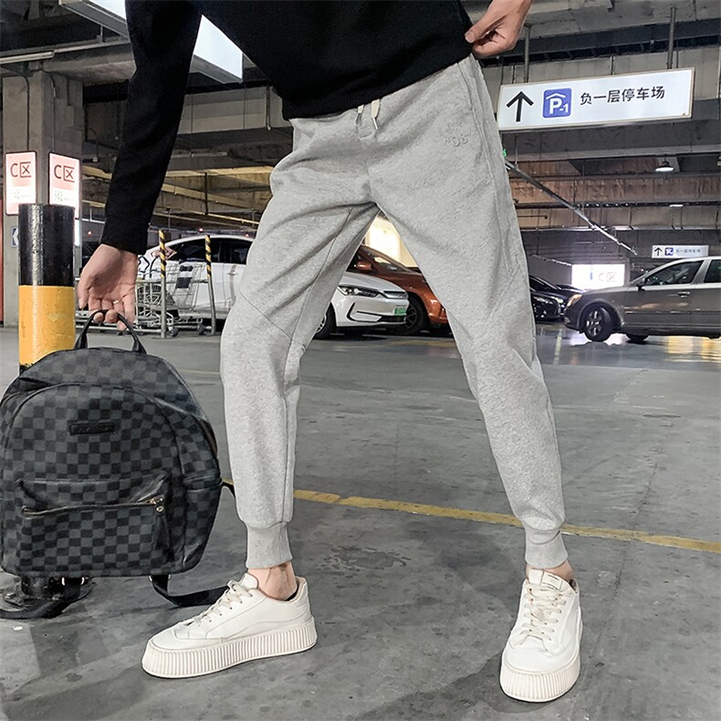 社会精神小伙2022加绒卫裤运动束脚男裤DS-B249-KK91-P58-加绒P68,男装休闲裤,星座215（原电商B249）