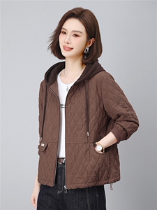 长期现货2026春秋装新款韩版时尚夹棉宽松连帽休闲棉服连帽外套女图片