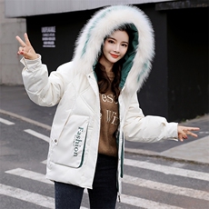 棉衣/棉服2020年冬季舒适长袖女短款加厚拼色保暖时尚简约百搭，女装棉衣/棉服，瑶迪依秀