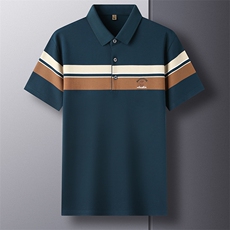 短袖Polo衫男士高端的T恤夏季新款商务休闲翻领拼色半袖体恤，男装Polo衫，电商B212（原钱塘6029）