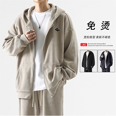 开衫男潮牌宽松百搭ins韩版潮流慵懒风休闲连帽外套TK982-特批-78，女装短外套，星座718