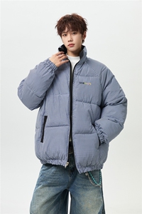 XZ-230-1MY700男模无影墙简约格子刺绣双面穿休闲面包服P118控158图片