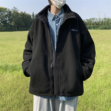 现货双面穿2021羊羔衣潮流外套秋冬青年学生上衣W1986-P70，男装棉衣，星座512-4