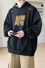 华棉春秋内景新款大码宽松连帽卫衣男休闲外套WY00794/P45加绒P50，女装短外套，电商B316