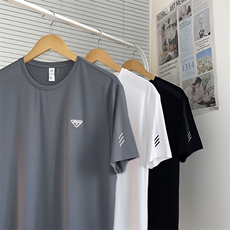 夏季高品质男士冰丝短袖T恤超薄速干免烫直播C208-8005-特P28，男装T恤，电商C208