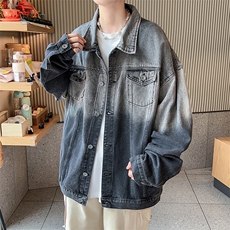嗨派牛仔-612渐变灰宽松版男女同款潮牌净版可2开唯品直播做深度，男装夹克，星座910