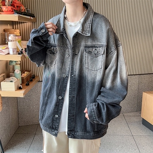 嗨派牛仔-612渐变灰宽松版男女同款潮牌净版可2开唯品直播做深度图片
