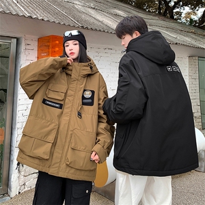 情侣羽绒服90绒 D5164-TP230 328 冬季连帽大口袋外套男女图片