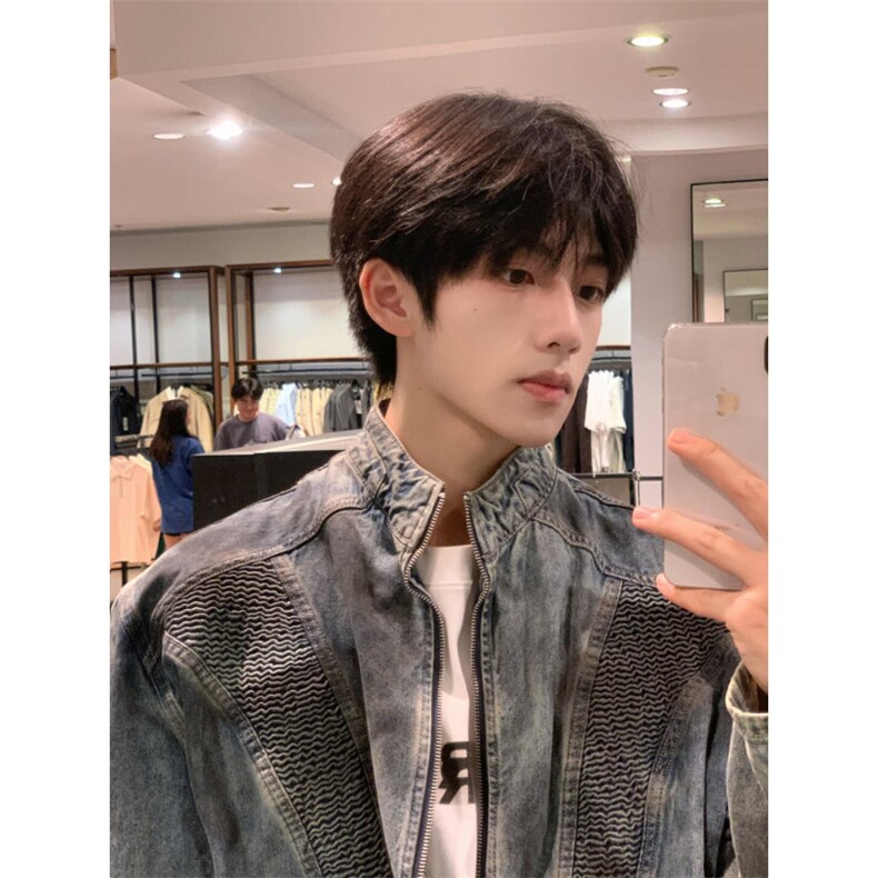 【有货】JK8955LL-特P88cleanfit水洗做旧工装牛仔垫肩外套送腰带,男装工装外套,星座1007（原301D）